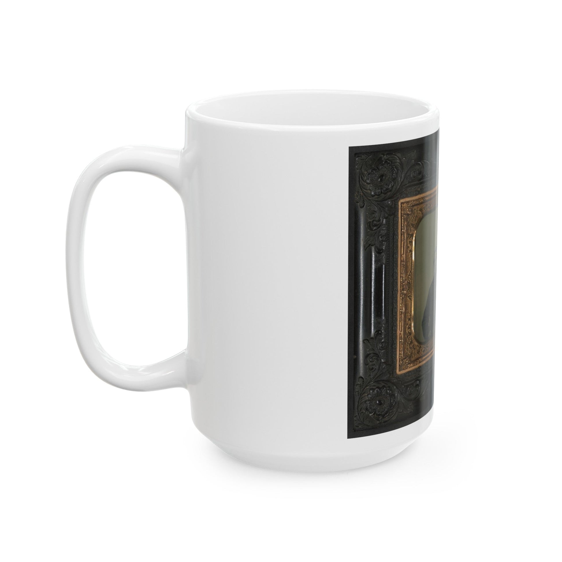 Two Unidentified Soldiers In Union Uniforms(3) (U.S. Civil War) White Coffee Mug-The Sticker Space