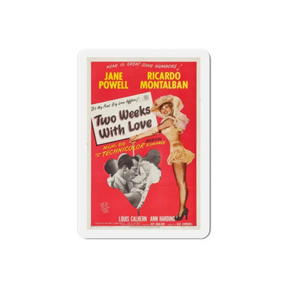 Two Weeks with Love 1950 Movie Poster Refrigerator Magnet 2 Inch - The Sticker Space