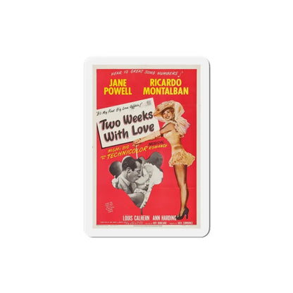Two Weeks with Love 1950 Movie Poster Refrigerator Magnet 4 Inch - The Sticker Space