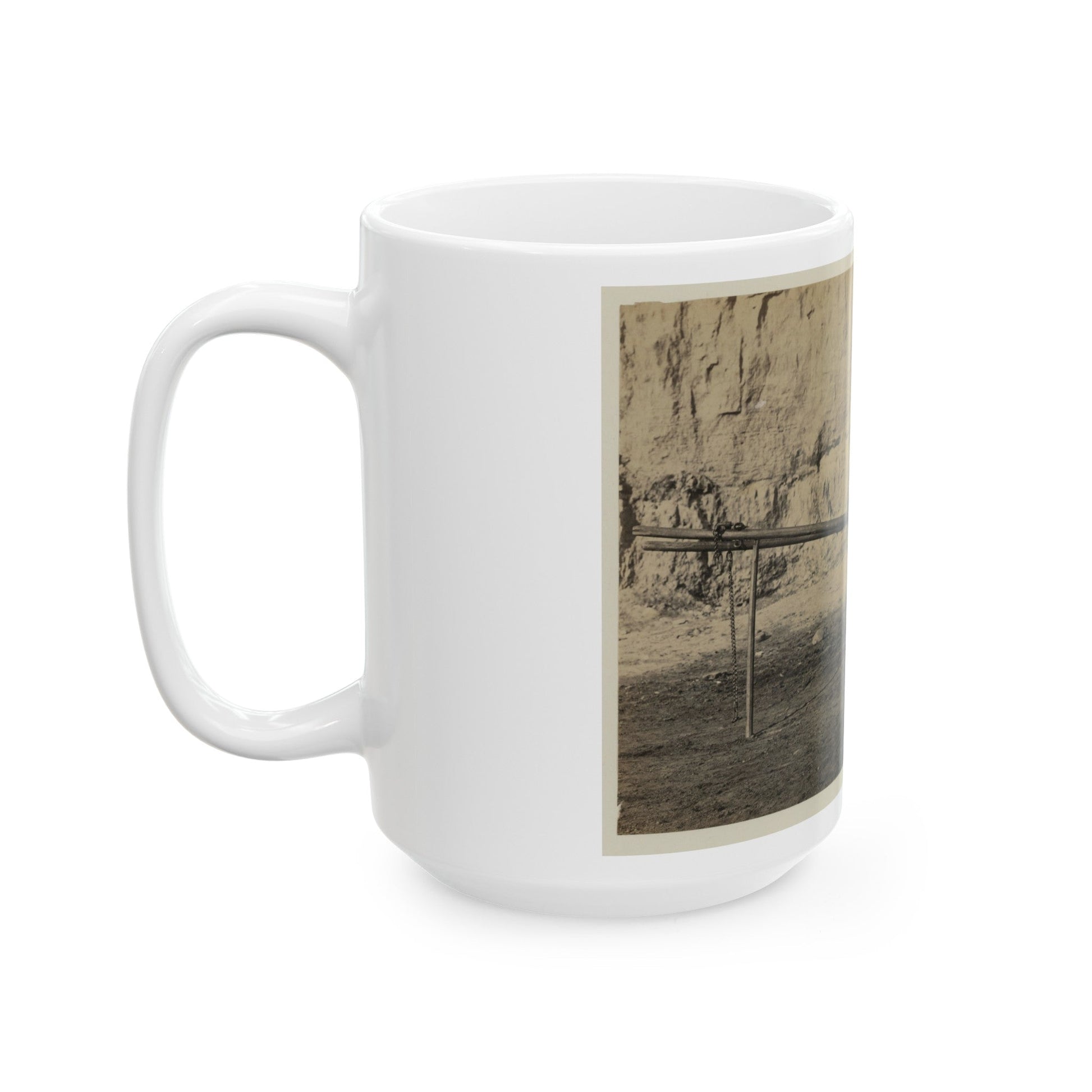 Two Wheeled Cart To Be Drawn By A Horse (U.S. Civil War) White Coffee Mug-The Sticker Space