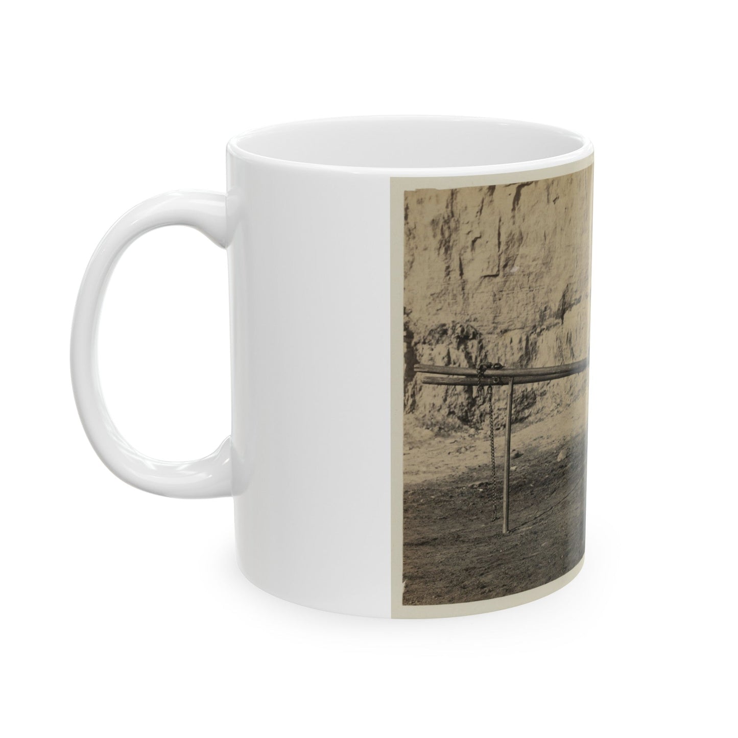 Two Wheeled Cart To Be Drawn By A Horse (U.S. Civil War) White Coffee Mug-The Sticker Space