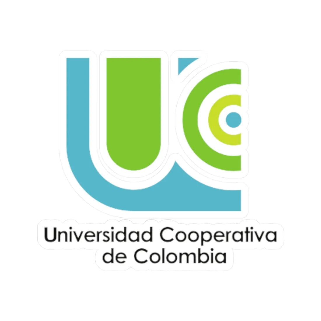 U. Cooperativa de Colombia logo (Colombia) (Coat of Arms) STICKER Vinyl Kiss-Cut Decal 2 Inch White - The Sticker Space