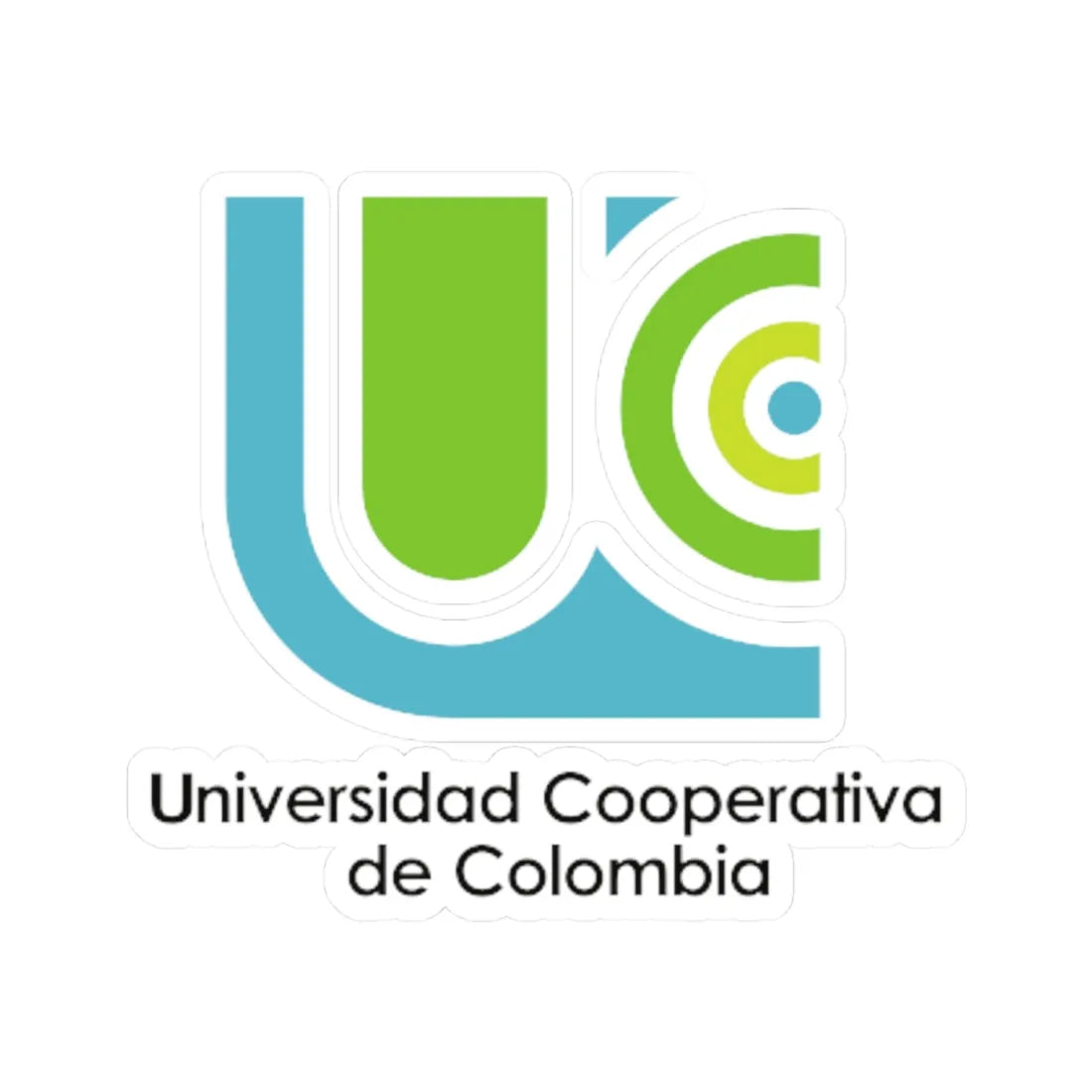 U. Cooperativa de Colombia logo (Colombia) (Coat of Arms) STICKER Vinyl Kiss-Cut Decal 4 Inch White - The Sticker Space