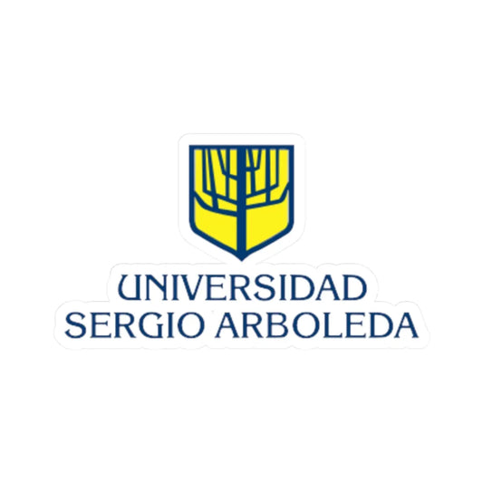 U Sergio Arboleda logo (Colombia) (Coat of Arms) STICKER Vinyl Kiss-Cut Decal 2 Inch White - The Sticker Space