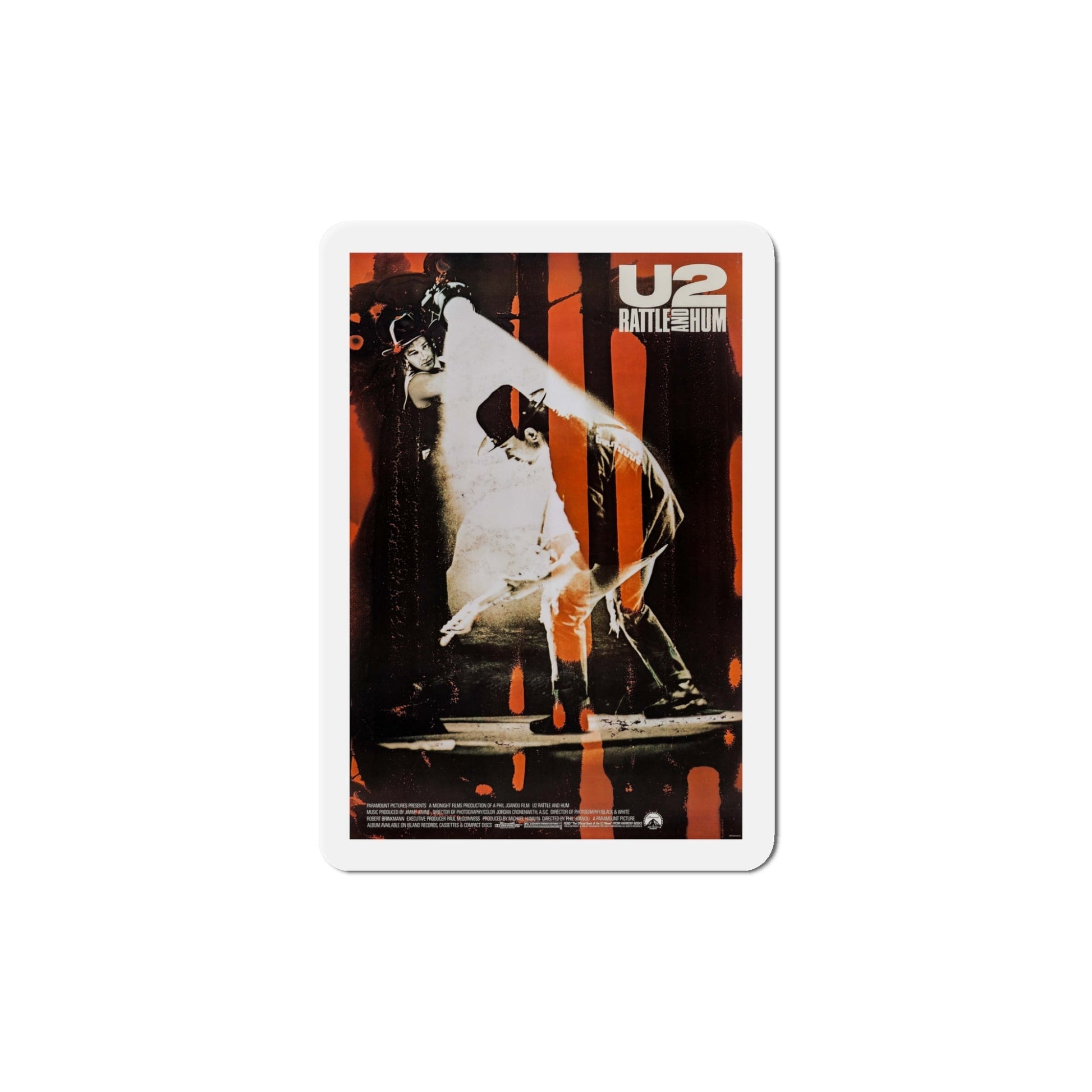 U2 Rattle and Hum 1988 Movie Poster Die-Cut Magnet-5" x 5"-The Sticker Space