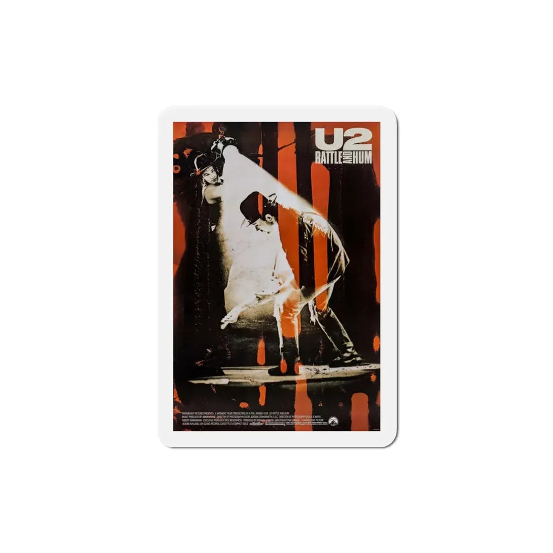 U2 Rattle and Hum 1988 Movie Poster Refrigerator Magnet 3 Inch - The Sticker Space