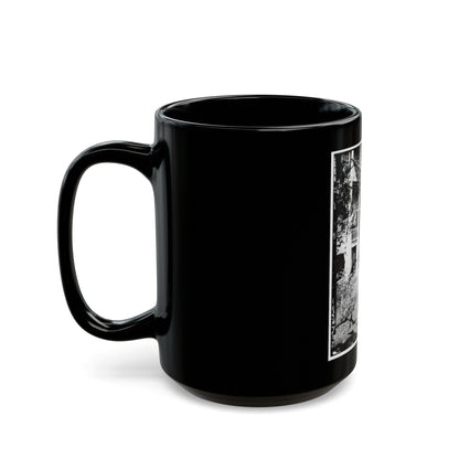 U.S. Army Band Standing On Steps(2) (U.S. Civil War) Black Coffee Mug-The Sticker Space