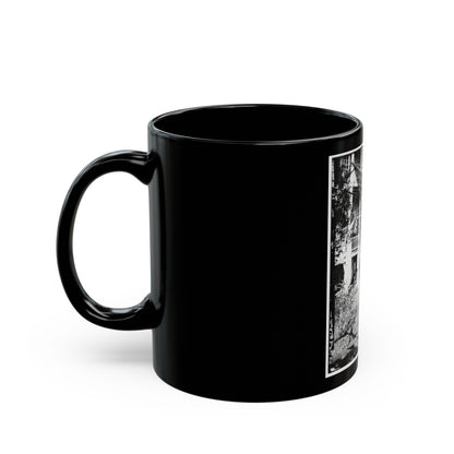 U.S. Army Band Standing On Steps(2) (U.S. Civil War) Black Coffee Mug-The Sticker Space