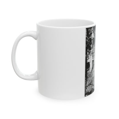 U.S. Army Band Standing On Steps(2) (U.S. Civil War) White Coffee Mug-The Sticker Space