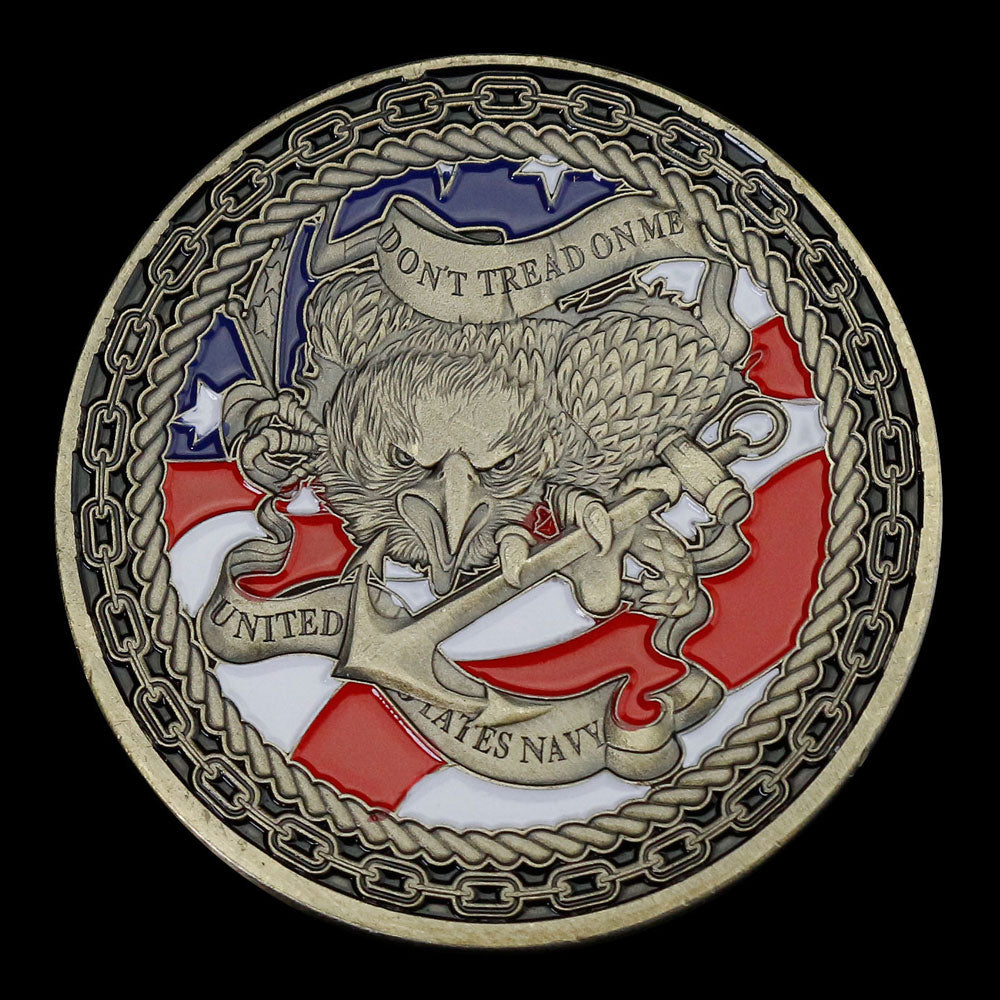 U.S. Navy Chiefs "Don't Tread on Me" Copper Plated Commemorative Coin-The Sticker Space