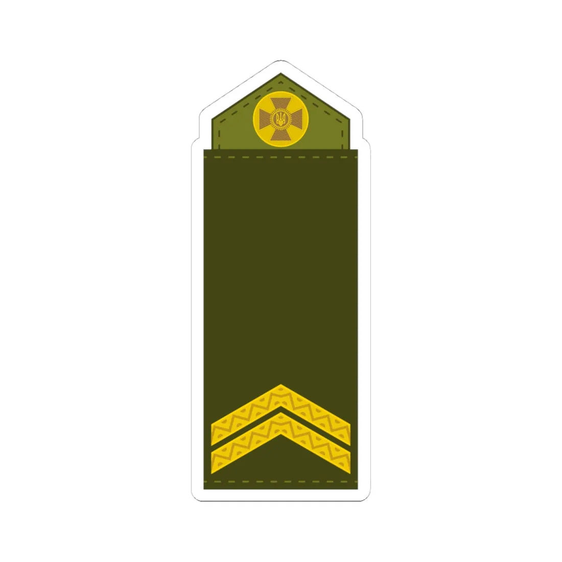 UA shoulder mark 03 (Ukraine) (Military Rank) STICKER Vinyl Kiss-Cut Decal 4 Inch White - The Sticker Space