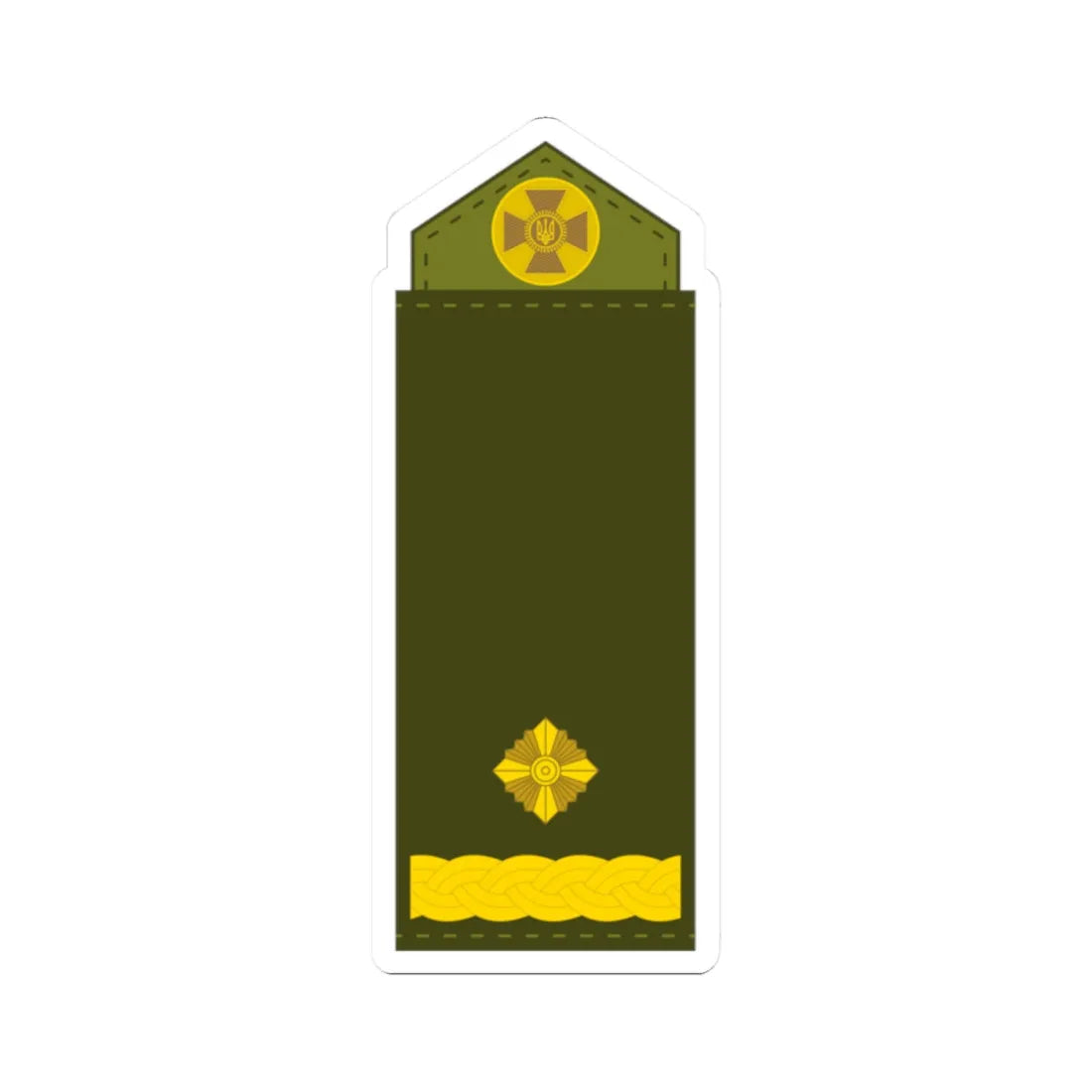 UA shoulder mark 15 (Ukraine) (Military Rank) STICKER Vinyl Kiss-Cut Decal 2 Inch White - The Sticker Space