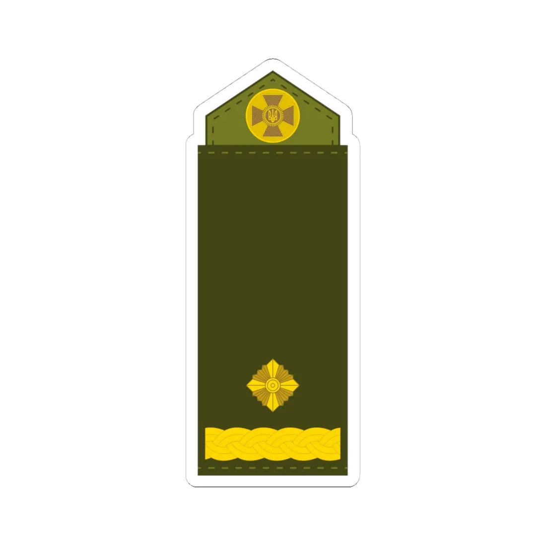 UA shoulder mark 15 (Ukraine) (Military Rank) STICKER Vinyl Kiss-Cut Decal 4 Inch White - The Sticker Space