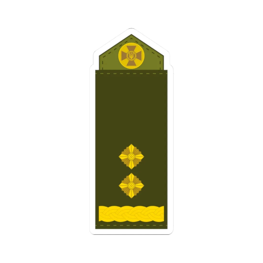 UA shoulder mark 16 (Ukraine) (Military Rank) STICKER Vinyl Kiss-Cut Decal 2 Inch White - The Sticker Space