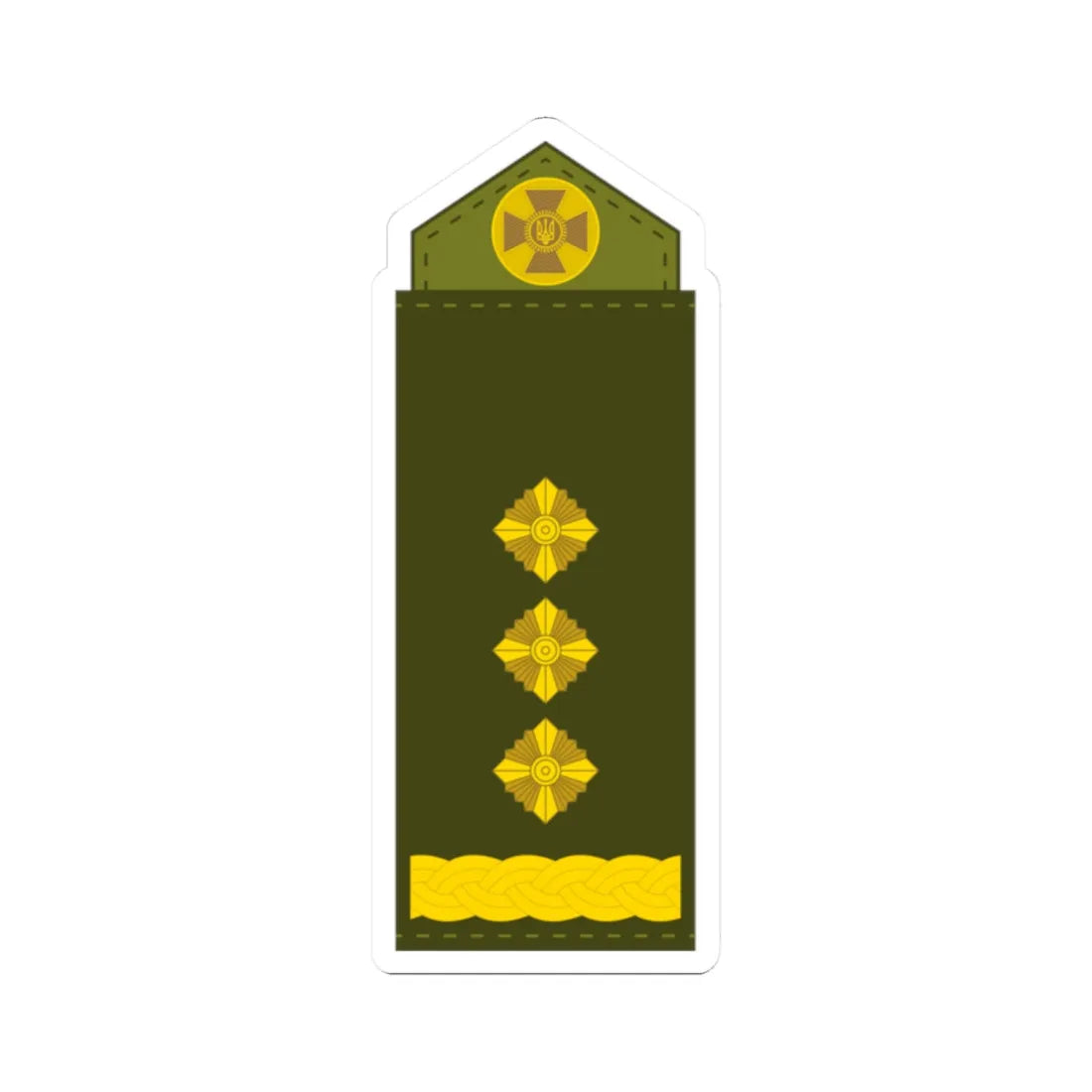 UA shoulder mark 17 (Ukraine) (Military Rank) STICKER Vinyl Kiss-Cut Decal 2 Inch White - The Sticker Space