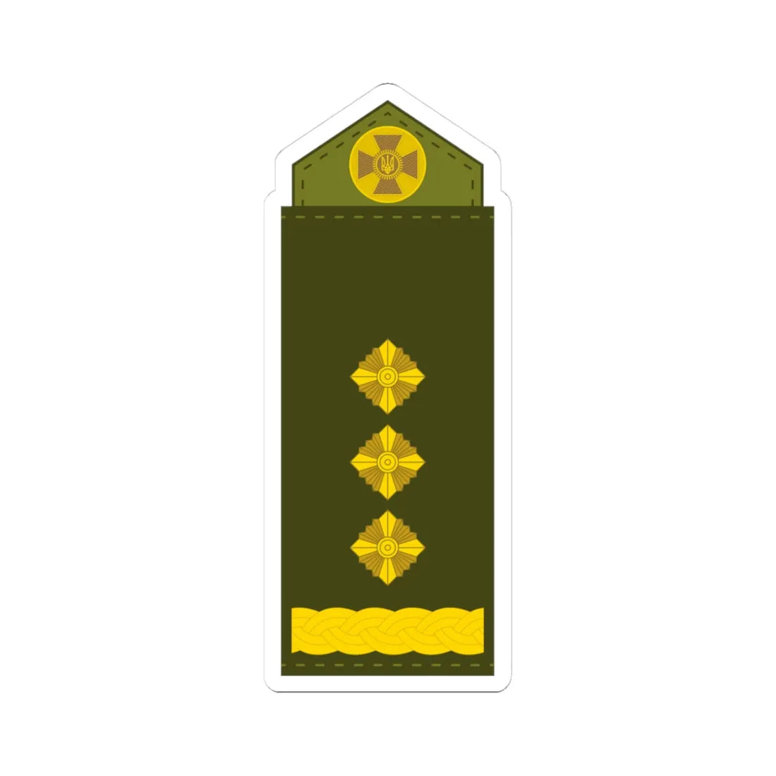 UA shoulder mark 17 (Ukraine) (Military Rank) STICKER Vinyl Kiss-Cut Decal 3 Inch White - The Sticker Space