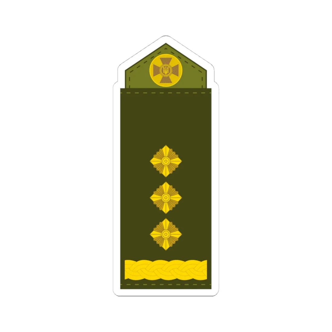 UA shoulder mark 17 (Ukraine) (Military Rank) STICKER Vinyl Kiss-Cut Decal 4 Inch White - The Sticker Space