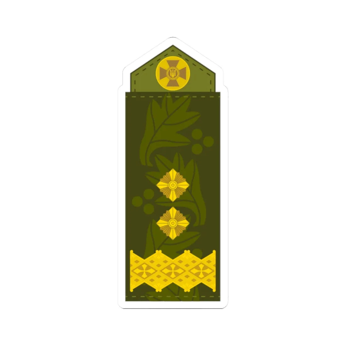 UA shoulder mark 19 (Ukraine) (Military Rank) STICKER Vinyl Kiss-Cut Decal 2 Inch White - The Sticker Space