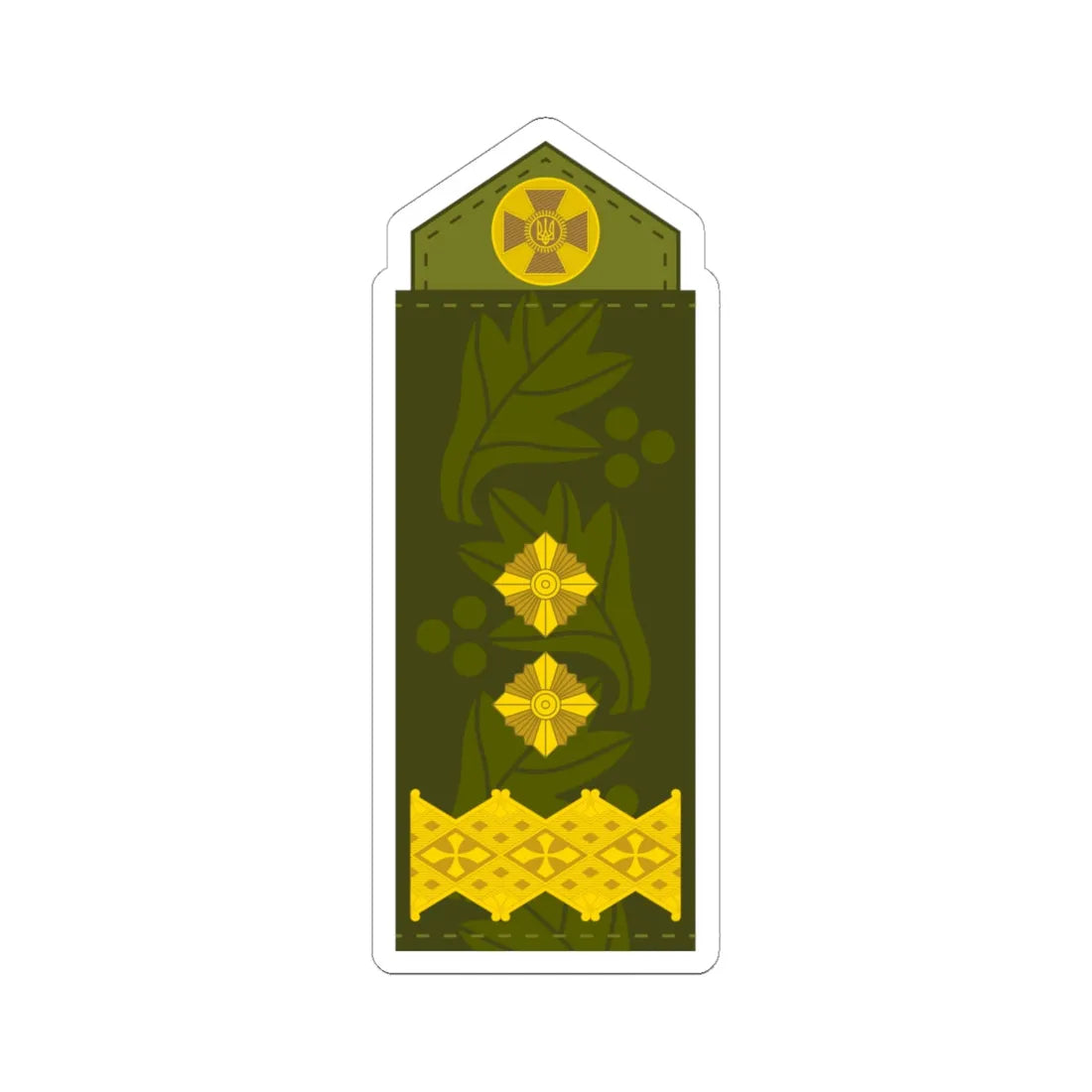 UA shoulder mark 19 (Ukraine) (Military Rank) STICKER Vinyl Kiss-Cut Decal - The Sticker Space