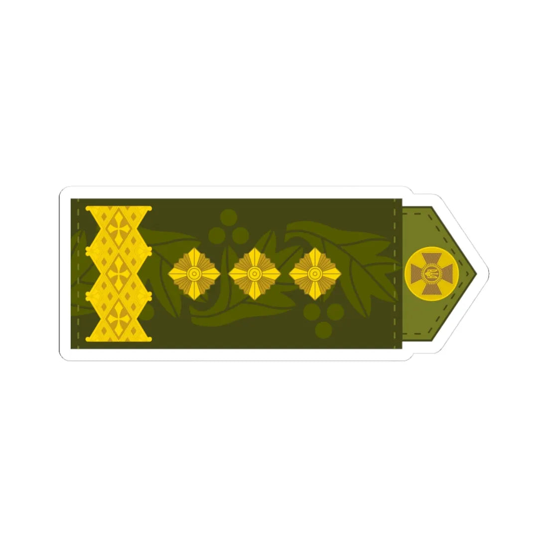 UA shoulder mark 20 infobox (Ukraine) (Military Rank) STICKER Vinyl Kiss-Cut Decal 3 Inch White - The Sticker Space