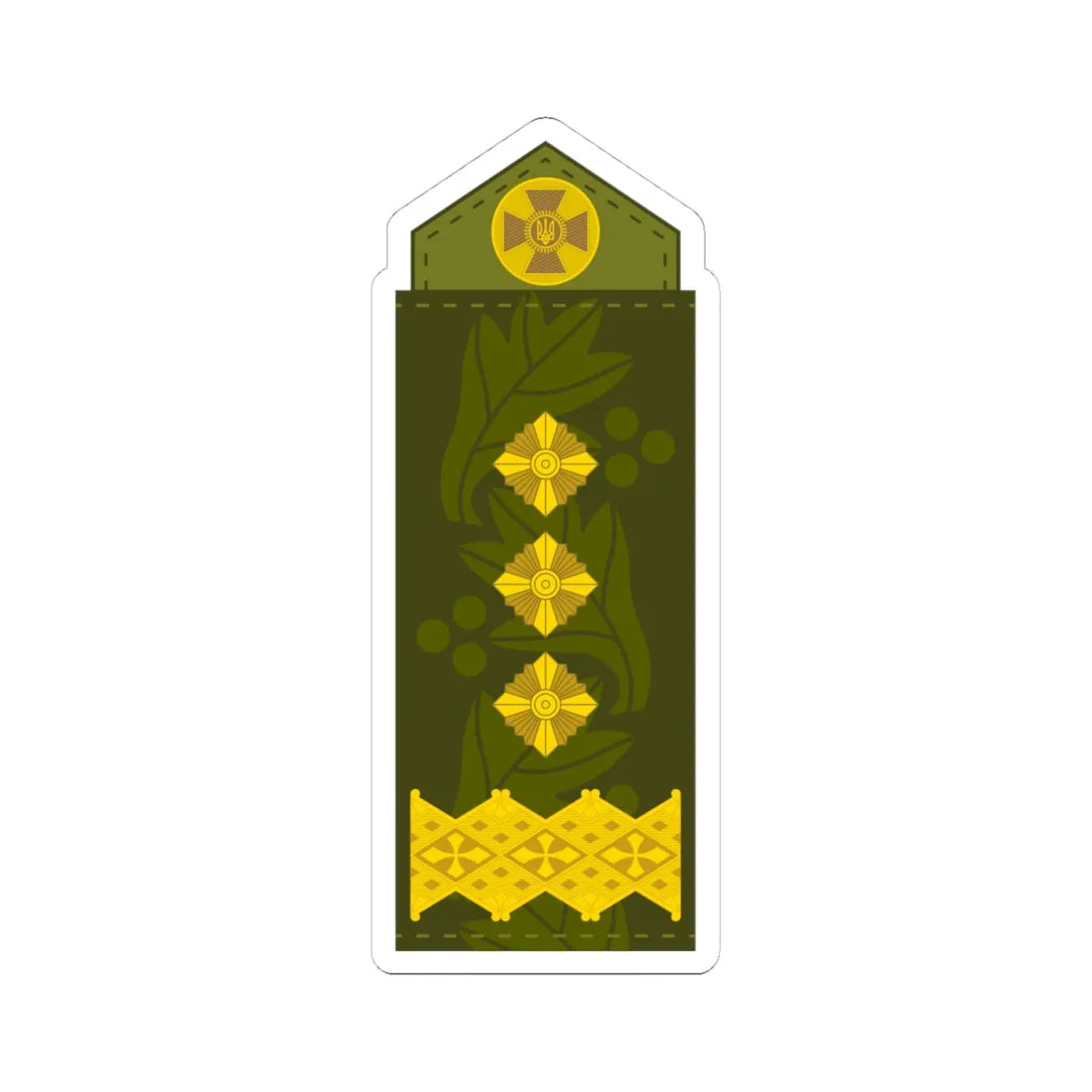 UA shoulder mark 20 (Ukraine) (Military Rank) STICKER Vinyl Kiss-Cut Decal - The Sticker Space