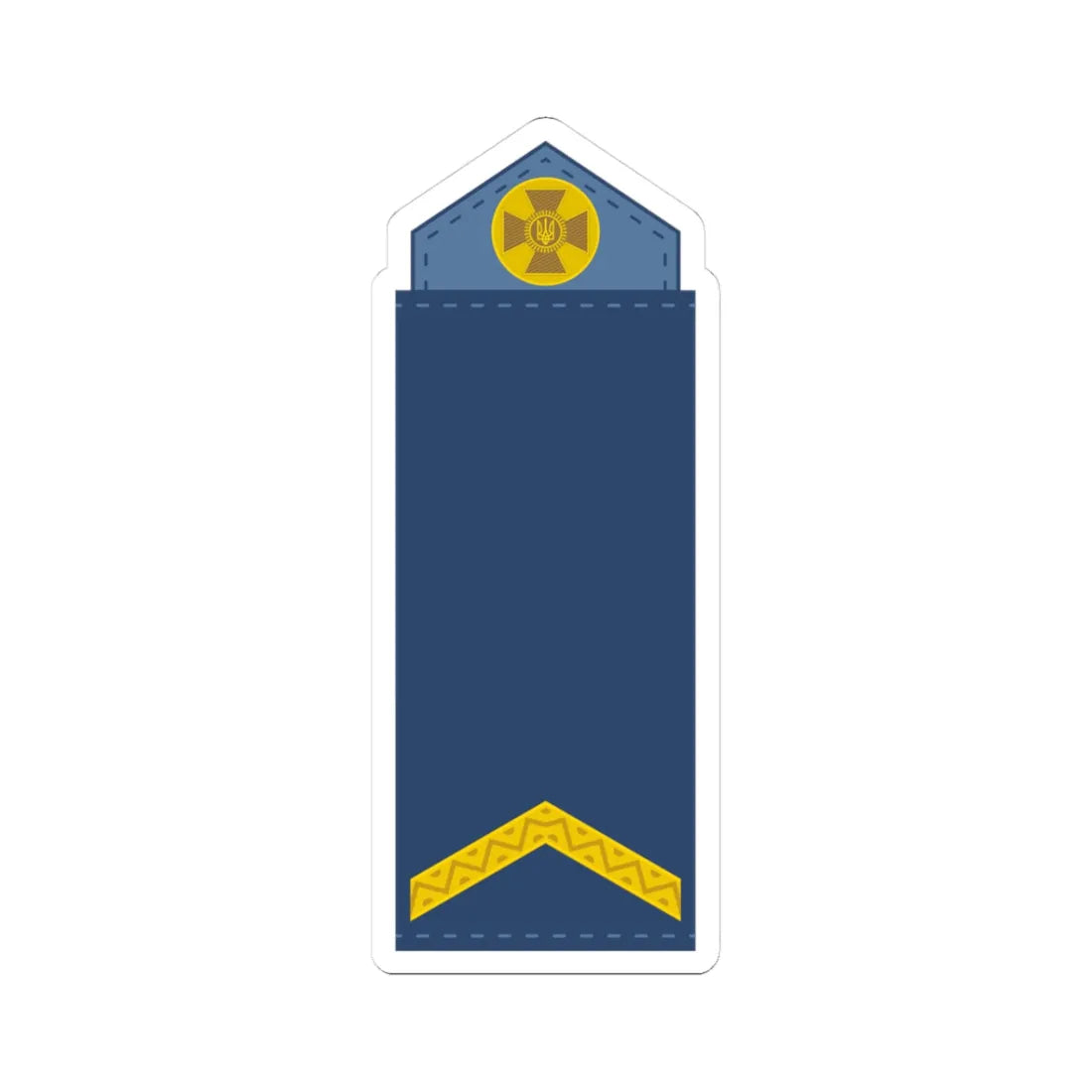 UAAF shoulder mark 02 (Ukraine) (Military Rank) STICKER Vinyl Kiss-Cut Decal 3 Inch White - The Sticker Space