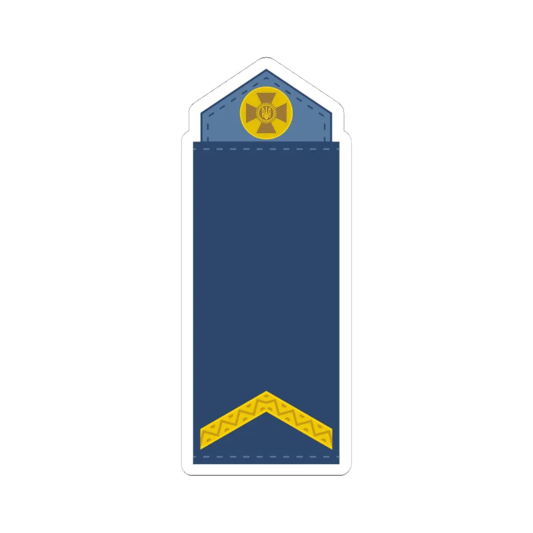 UAAF shoulder mark 02 (Ukraine) (Military Rank) STICKER Vinyl Kiss-Cut Decal 4 Inch White - The Sticker Space