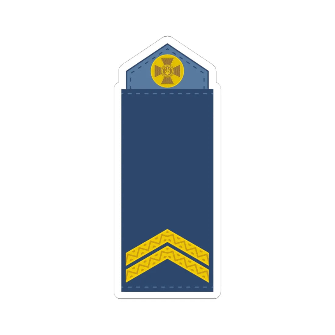 UAAF shoulder mark 03 (Ukraine) (Military Rank) STICKER Vinyl Kiss-Cut Decal 4 Inch White - The Sticker Space