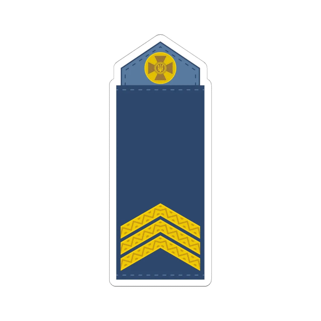UAAF shoulder mark 04 (Ukraine) (Military Rank) STICKER Vinyl Kiss-Cut Decal 6 Inch White - The Sticker Space
