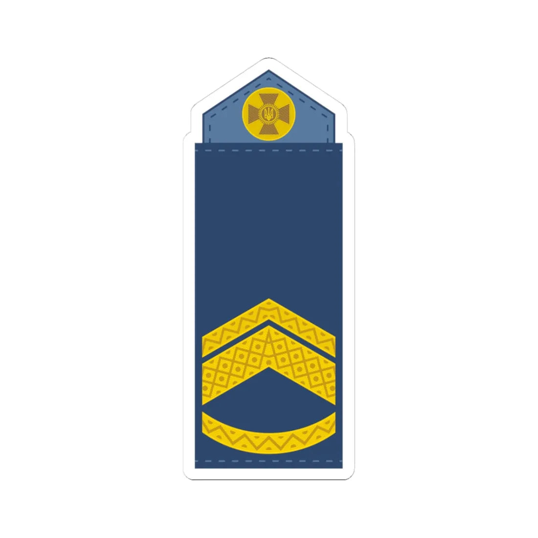 UAAF shoulder mark 08 (Ukraine) (Military Rank) STICKER Vinyl Kiss-Cut Decal 3 Inch White - The Sticker Space