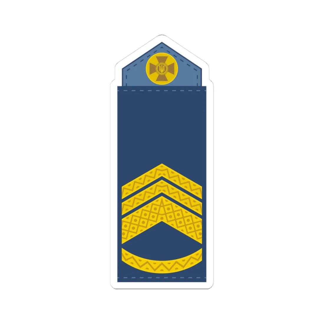 UAAF shoulder mark 09 (Ukraine) (Military Rank) STICKER Vinyl Kiss-Cut Decal 3 Inch White - The Sticker Space