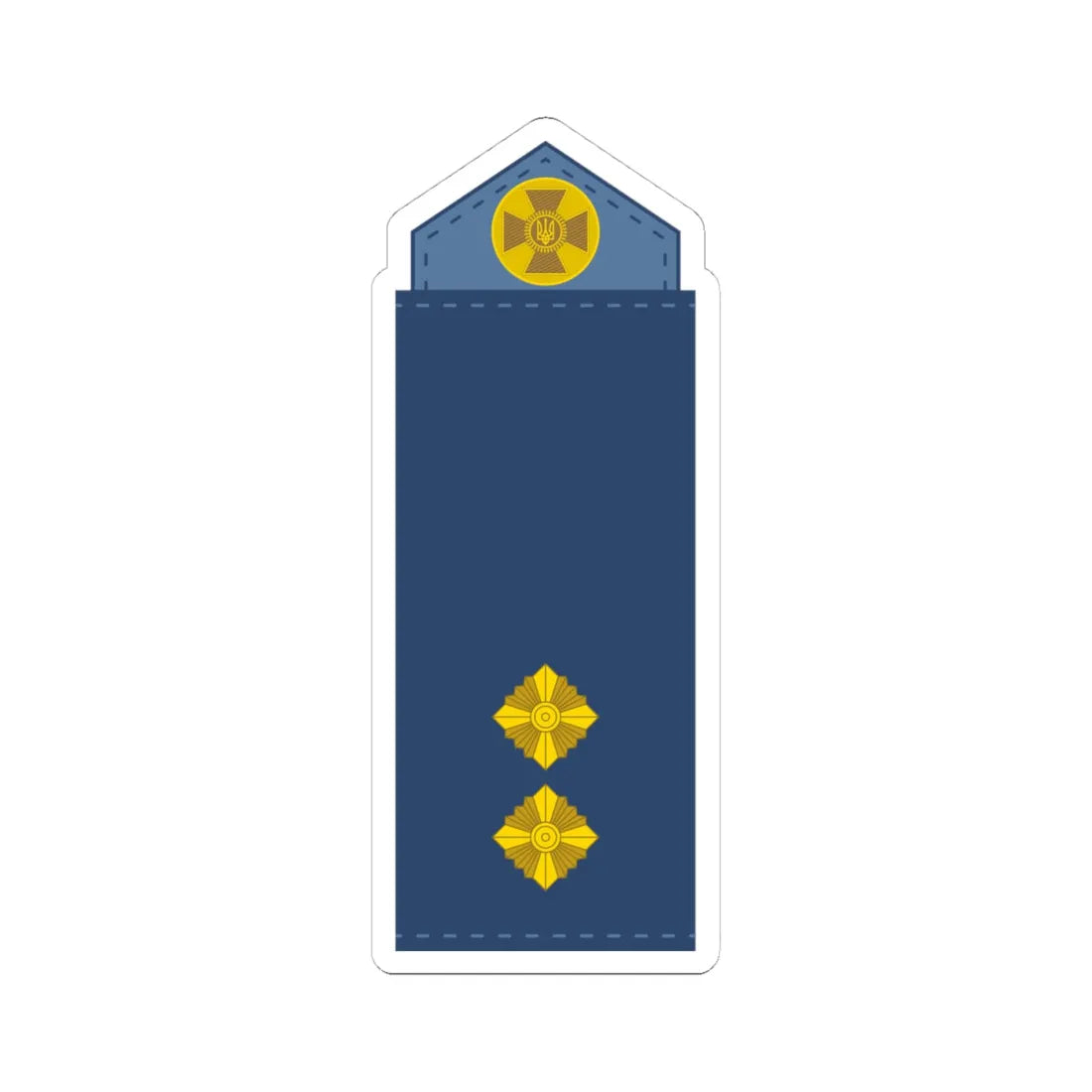 UAAF shoulder mark 12 (Ukraine) (Military Rank) STICKER Vinyl Kiss-Cut Decal 4 Inch White - The Sticker Space