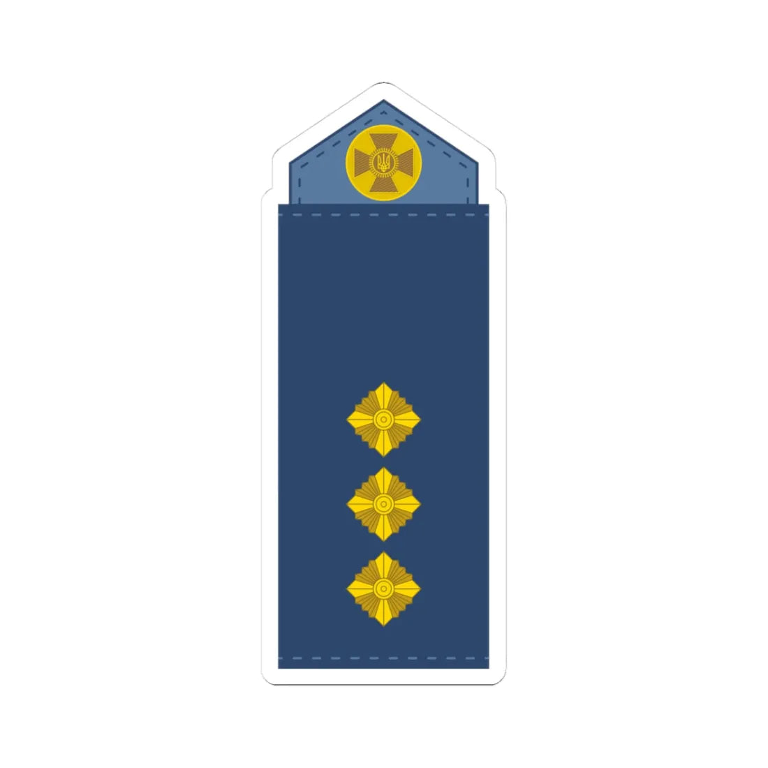 UAAF shoulder mark 13 (Ukraine) (Military Rank) STICKER Vinyl Kiss-Cut Decal 3 Inch White - The Sticker Space