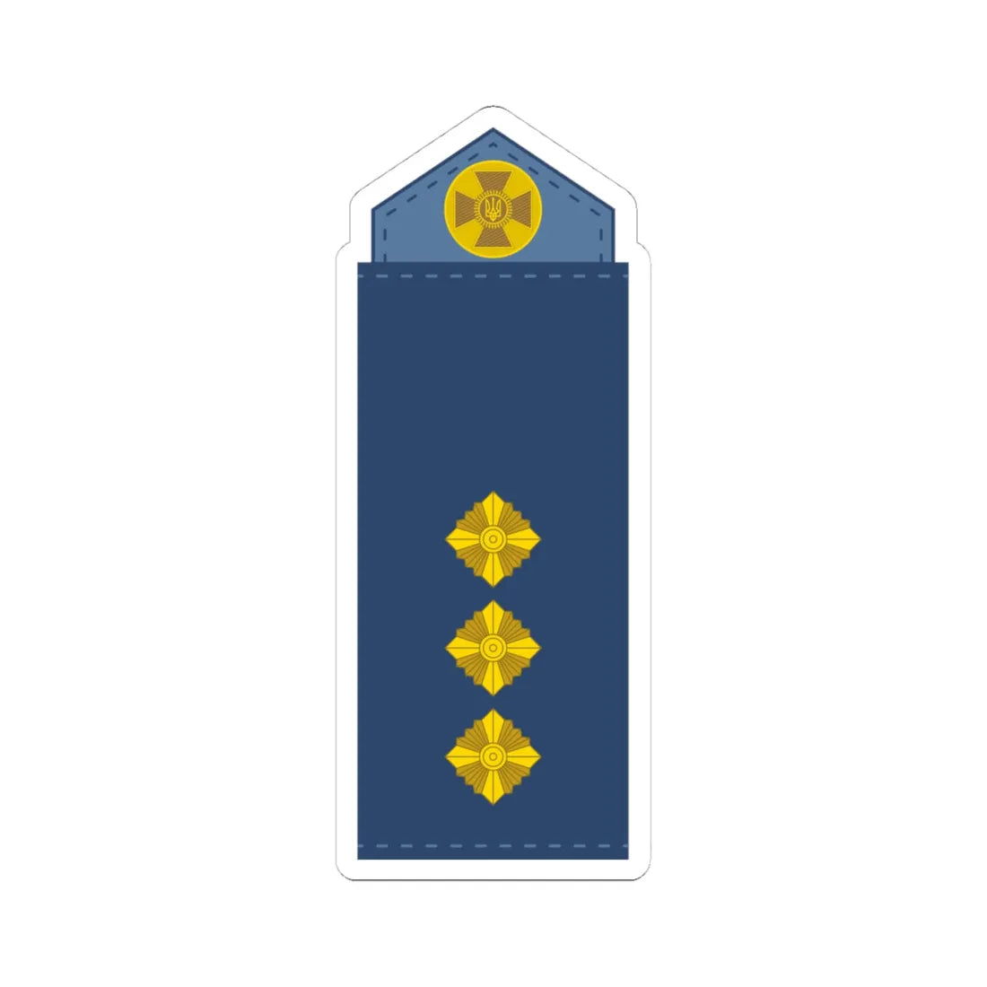 UAAF shoulder mark 13 (Ukraine) (Military Rank) STICKER Vinyl Kiss-Cut Decal 4 Inch White - The Sticker Space