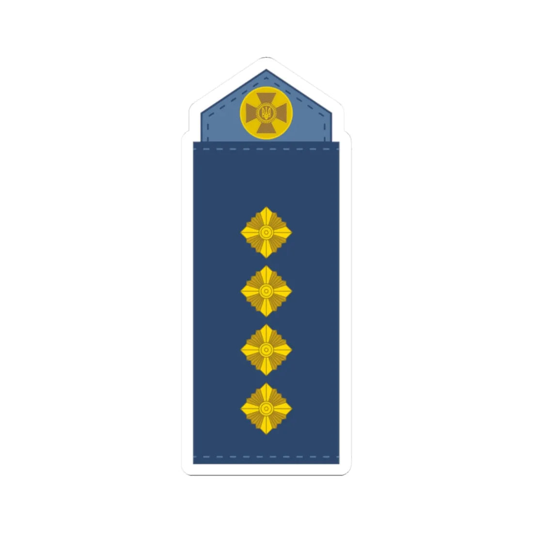 UAAF shoulder mark 14 (Ukraine) (Military Rank) STICKER Vinyl Kiss-Cut Decal 2 Inch White - The Sticker Space