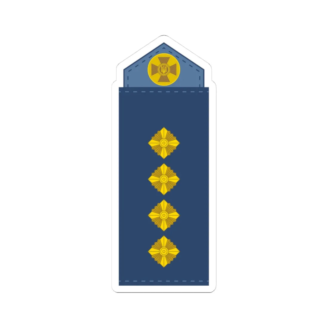 UAAF shoulder mark 14 (Ukraine) (Military Rank) STICKER Vinyl Kiss-Cut Decal 3 Inch White - The Sticker Space