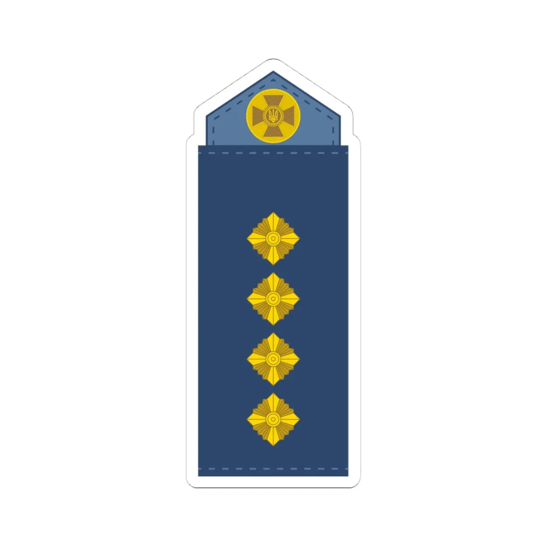 UAAF shoulder mark 14 (Ukraine) (Military Rank) STICKER Vinyl Kiss-Cut Decal 4 Inch White - The Sticker Space