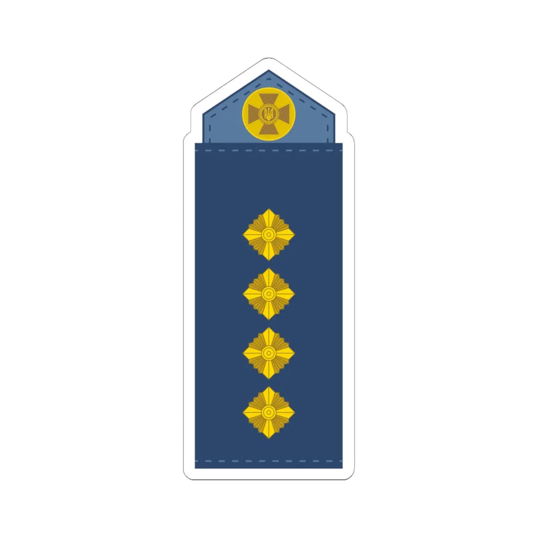 UAAF shoulder mark 14 (Ukraine) (Military Rank) STICKER Vinyl Kiss-Cut Decal 6 Inch White - The Sticker Space