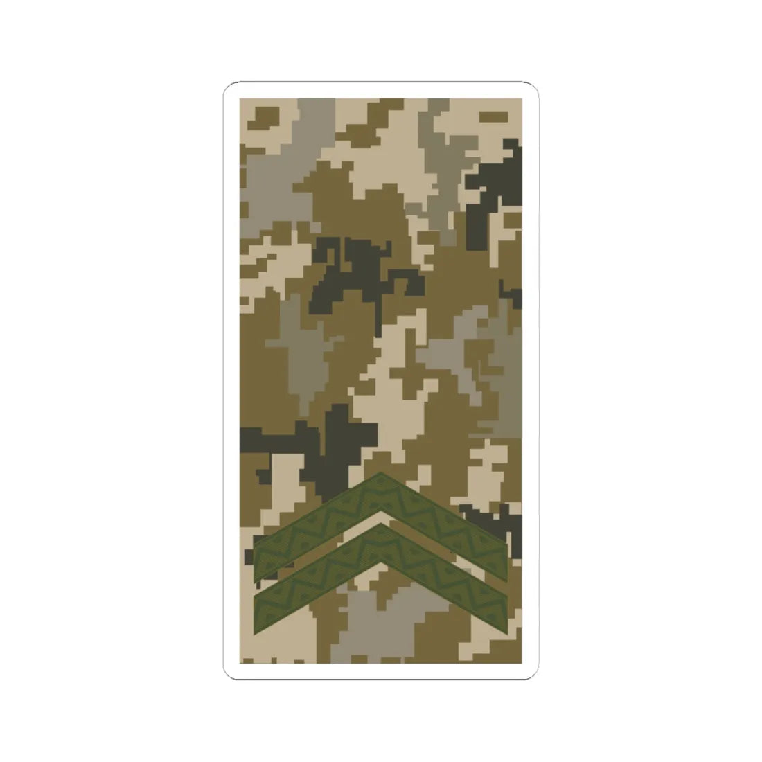 UAc shoulder mark 03 (Ukraine) (Military Rank) STICKER Vinyl Kiss-Cut Decal 4 Inch White - The Sticker Space