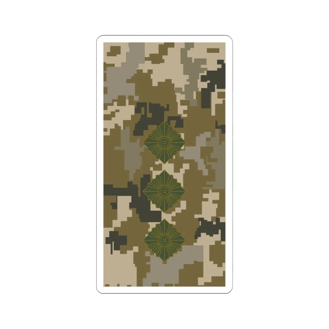 UAc shoulder mark 13 (Ukraine) (Military Rank) STICKER Vinyl Kiss-Cut Decal 6 Inch White - The Sticker Space