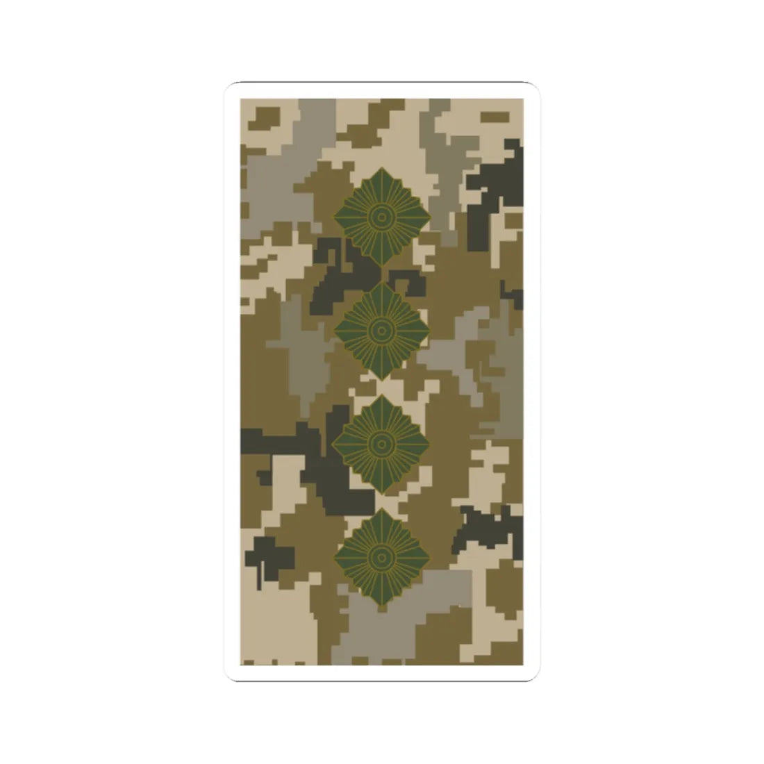 UAc shoulder mark 14 (Ukraine) (Military Rank) STICKER Vinyl Kiss-Cut Decal 2 Inch White - The Sticker Space