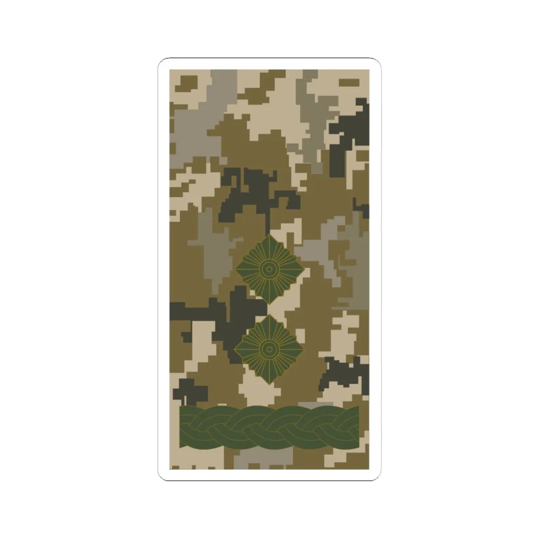 UAc shoulder mark 16 (Ukraine) (Military Rank) STICKER Vinyl Kiss-Cut Decal 4 Inch White - The Sticker Space