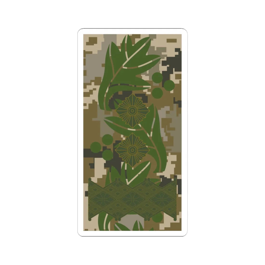 UAc shoulder mark 19 (Ukraine) (Military Rank) STICKER Vinyl Kiss-Cut Decal 4 Inch White - The Sticker Space