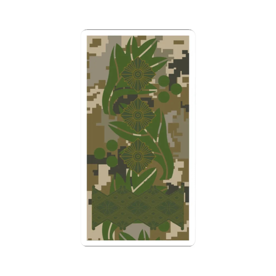 UAc shoulder mark 20 (Ukraine) (Military Rank) STICKER Vinyl Kiss-Cut Decal 2 Inch White - The Sticker Space