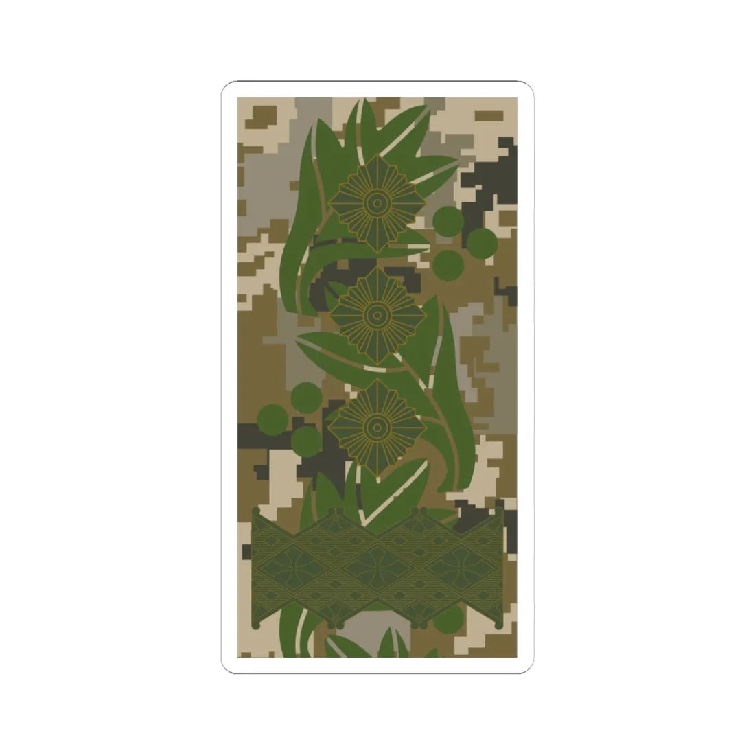 UAc shoulder mark 20 (Ukraine) (Military Rank) STICKER Vinyl Kiss-Cut Decal 4 Inch White - The Sticker Space