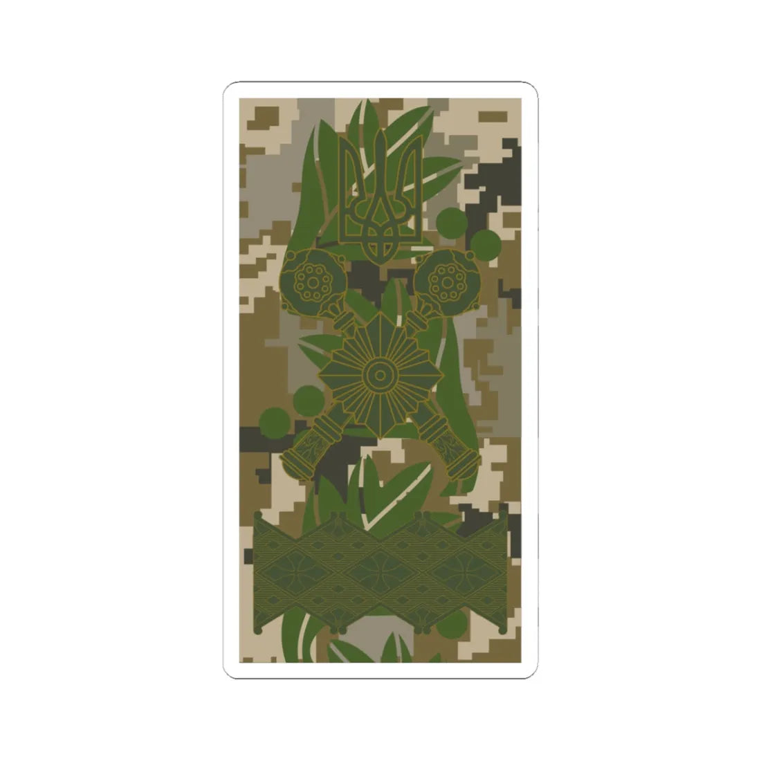 UAc shoulder mark 22 (Ukraine) (Military Rank) STICKER Vinyl Kiss-Cut Decal 3 Inch White - The Sticker Space