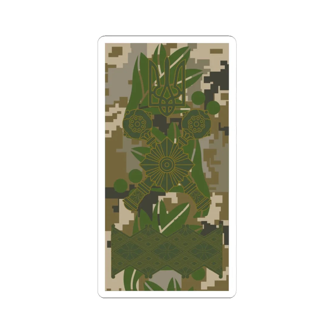 UAc shoulder mark 22 (Ukraine) (Military Rank) STICKER Vinyl Kiss-Cut Decal 4 Inch White - The Sticker Space