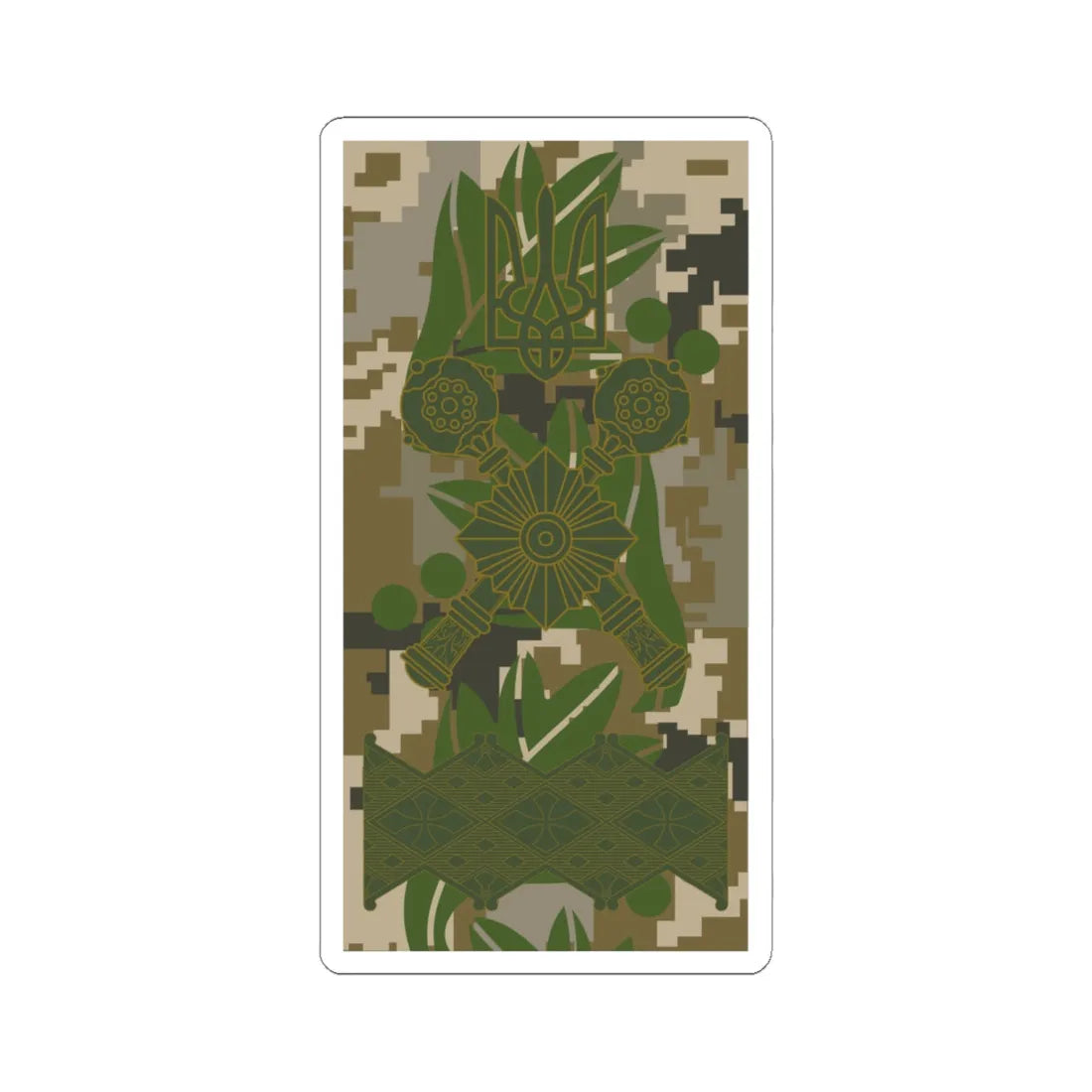 UAc shoulder mark 22 (Ukraine) (Military Rank) STICKER Vinyl Kiss-Cut Decal 6 Inch White - The Sticker Space