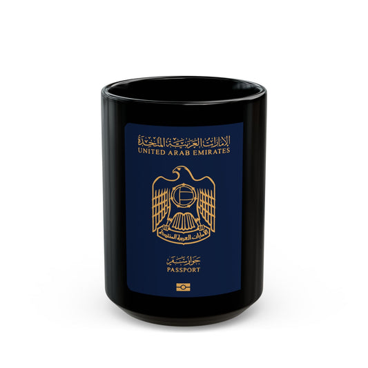 UAE Passport - Black Coffee Mug