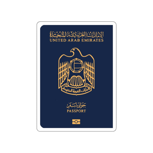 UAE Passport STICKER Vinyl Die-Cut Decal-White-The Sticker Space